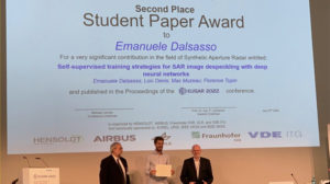 Lire la suite à propos de l’article Congrats to our PhD student Max Muzeau for his contribution to this 2nd place at Best Student Paper Award at EUSAR 2022 Conference