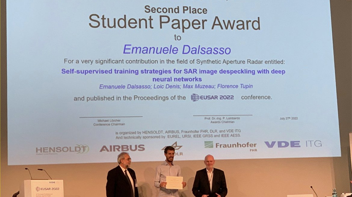 Congrats to our PhD student Max Muzeau for his contribution to this 2nd place at Best Student Paper Award at EUSAR 2022 Conference